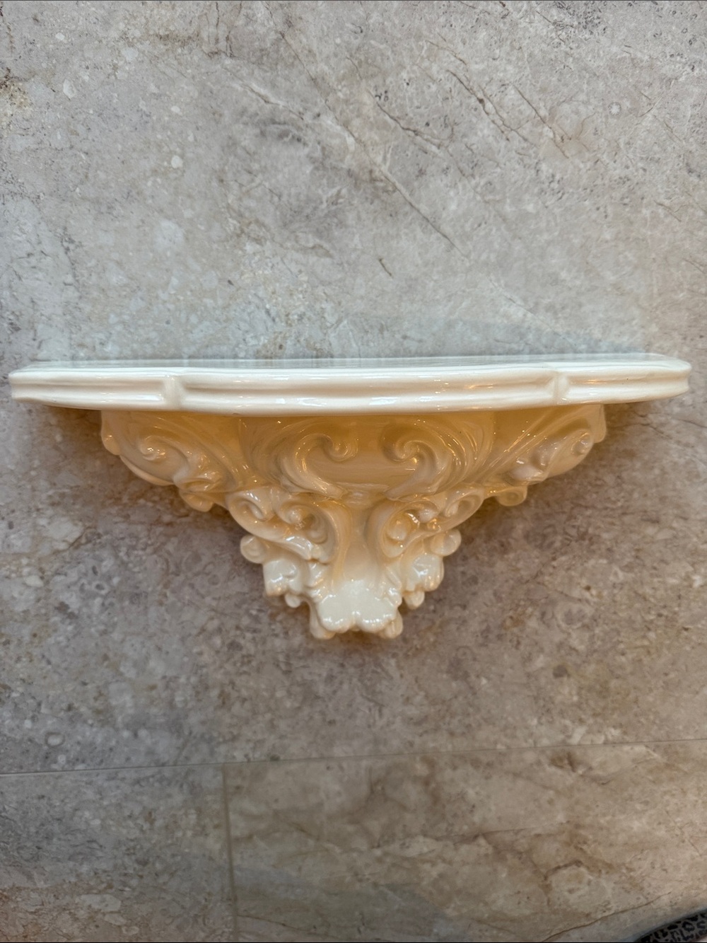 Vintage 1991 Handmade Ceramic Corbel Decorative Shelf